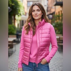 AVIA Quilted Puffer Jacket M Pink Balloon NWT